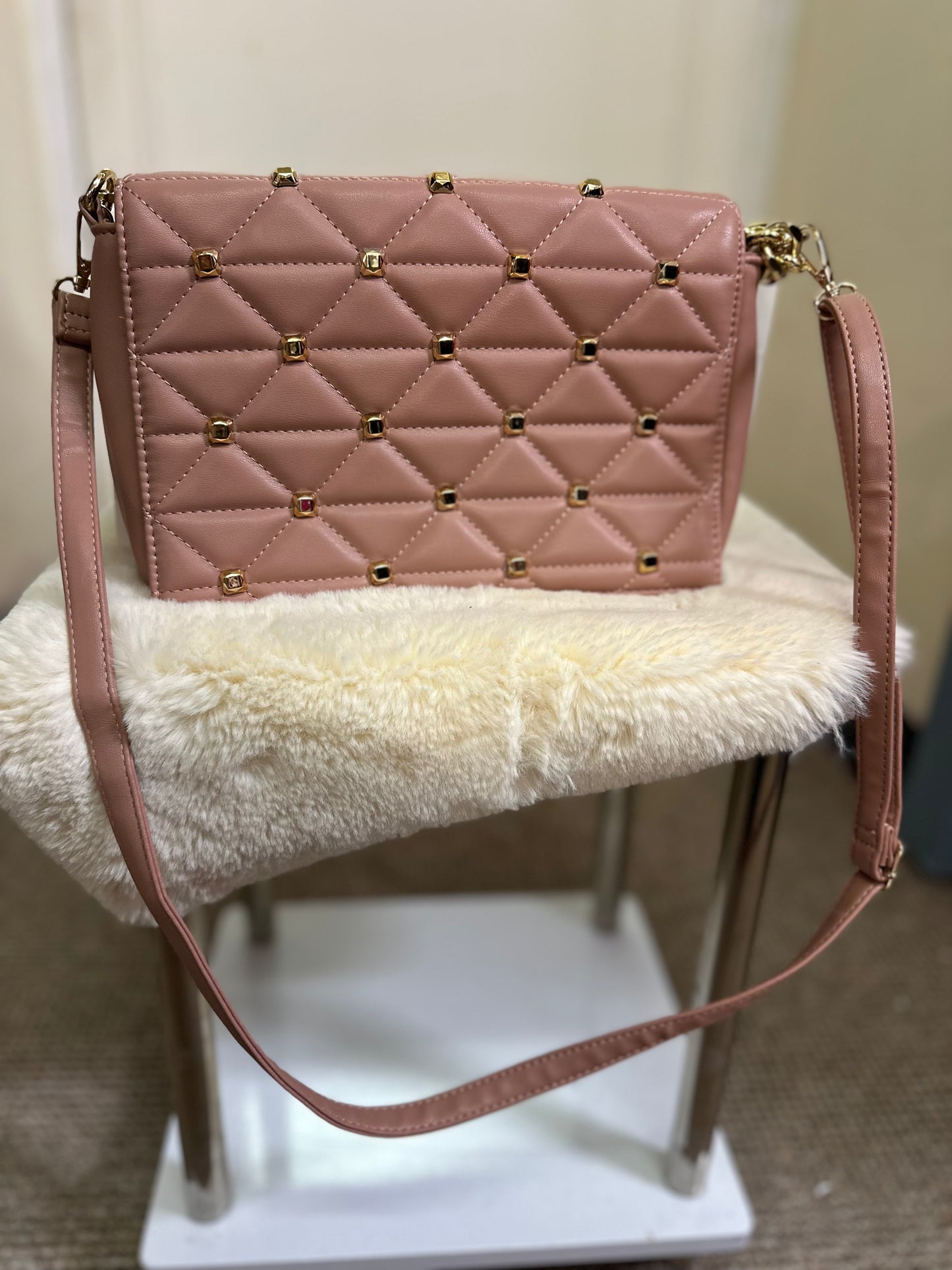 Primark Nude Studded Bag