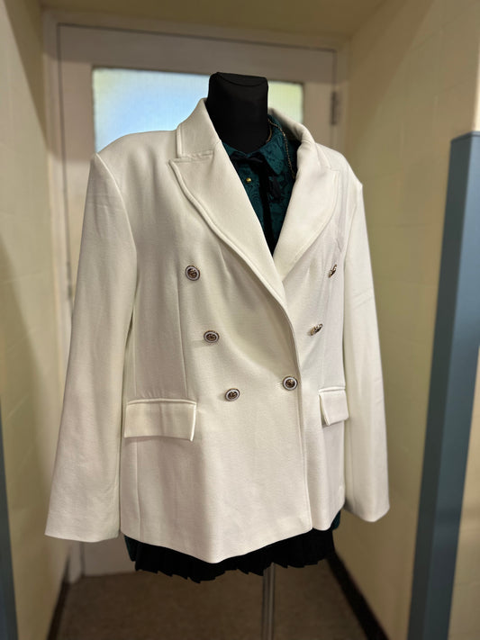 Gallery White Blazer Jacket, Size 20