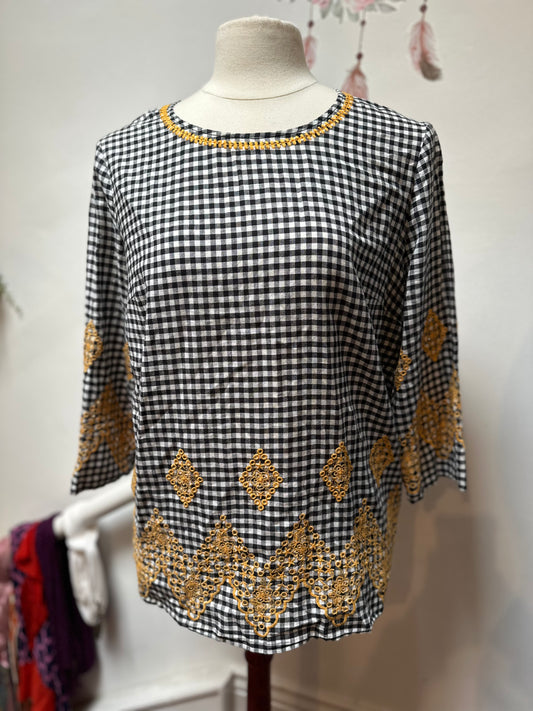 Next Gingham Top Size 20