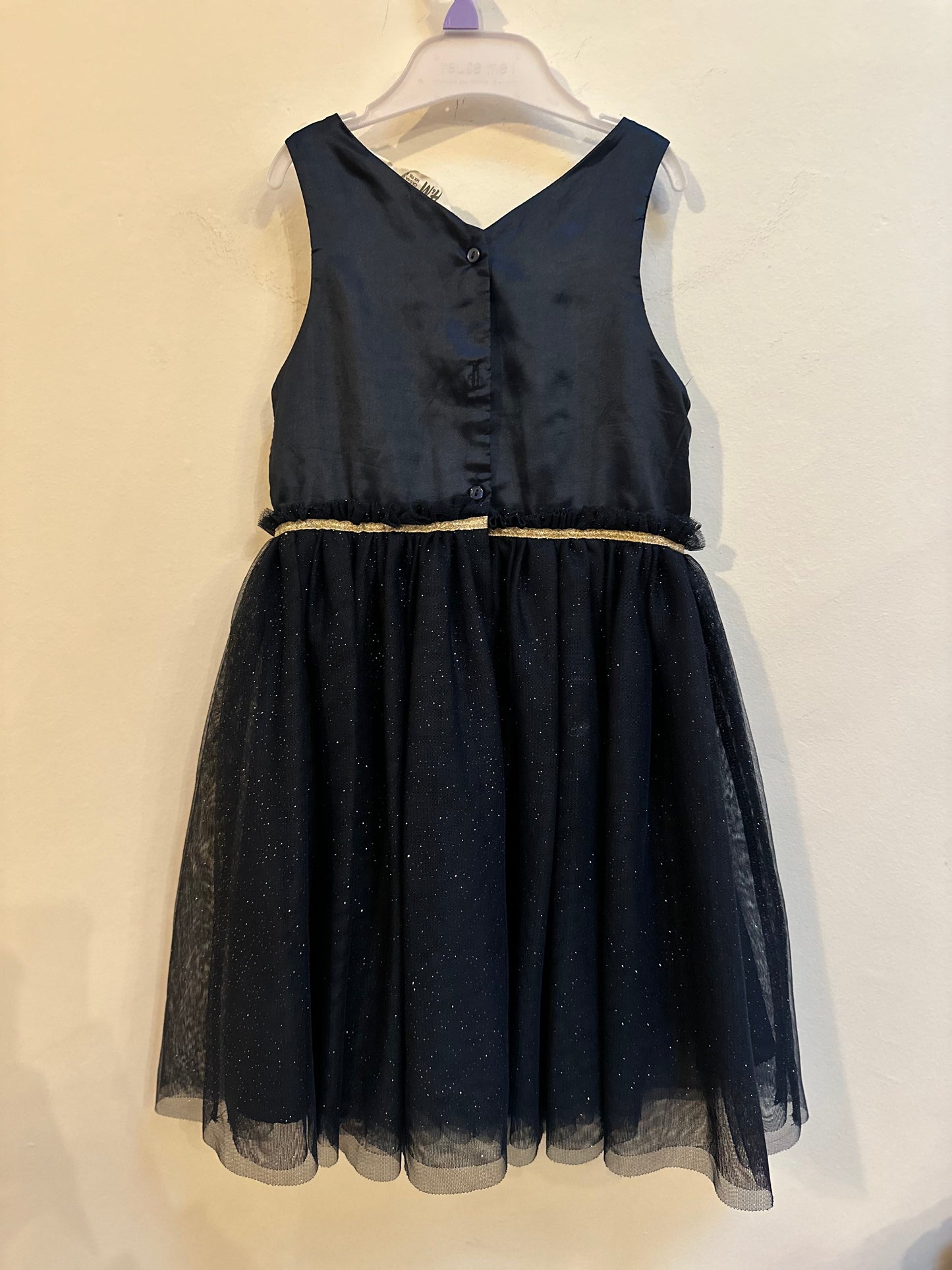 H&M Navy Sparkle Dress, Age 5-6