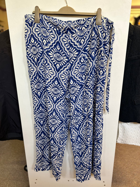 F&F Blue Summer Trousers, Size 22