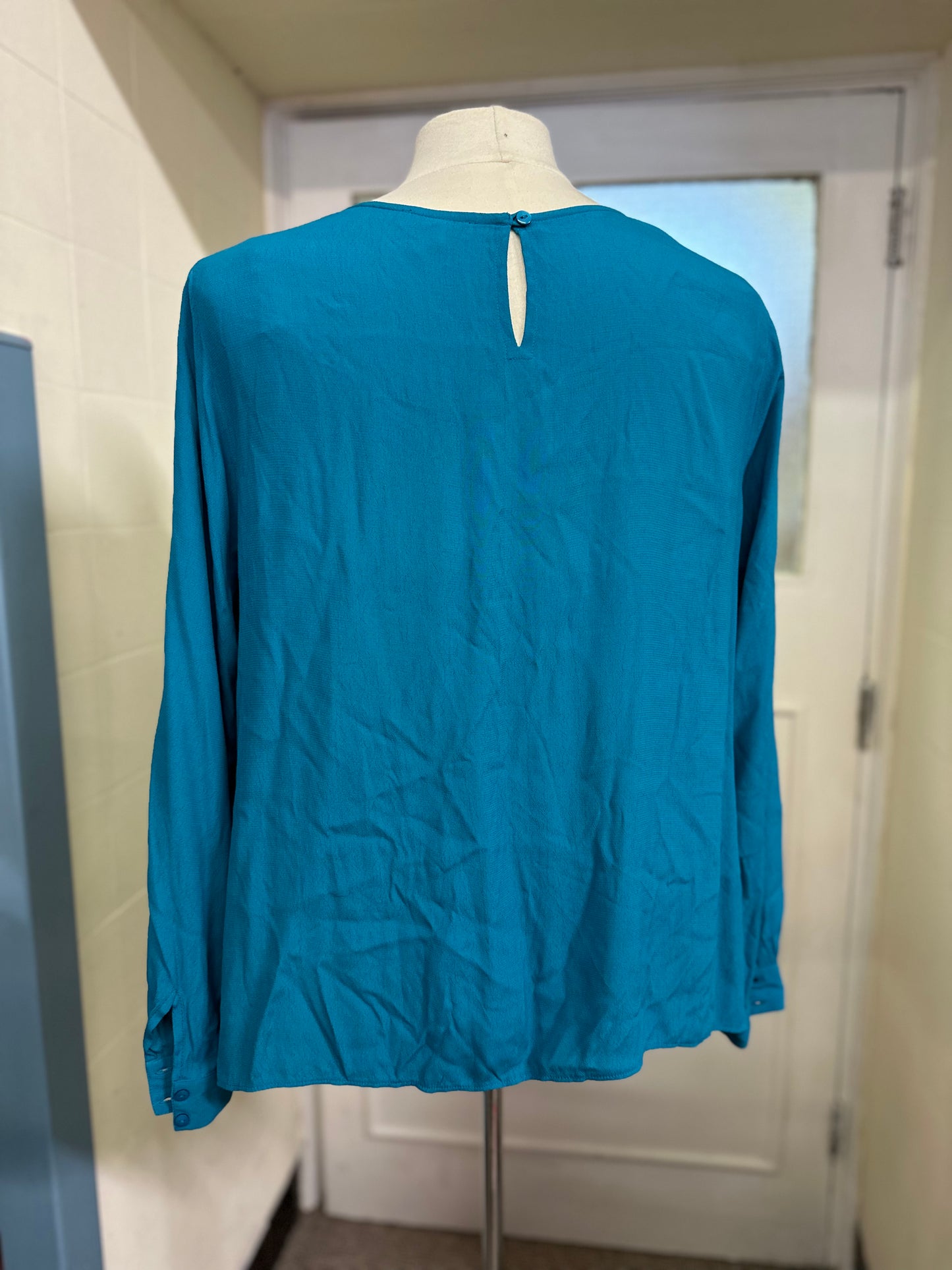 Monsoon Teal Twist Top, Size 22