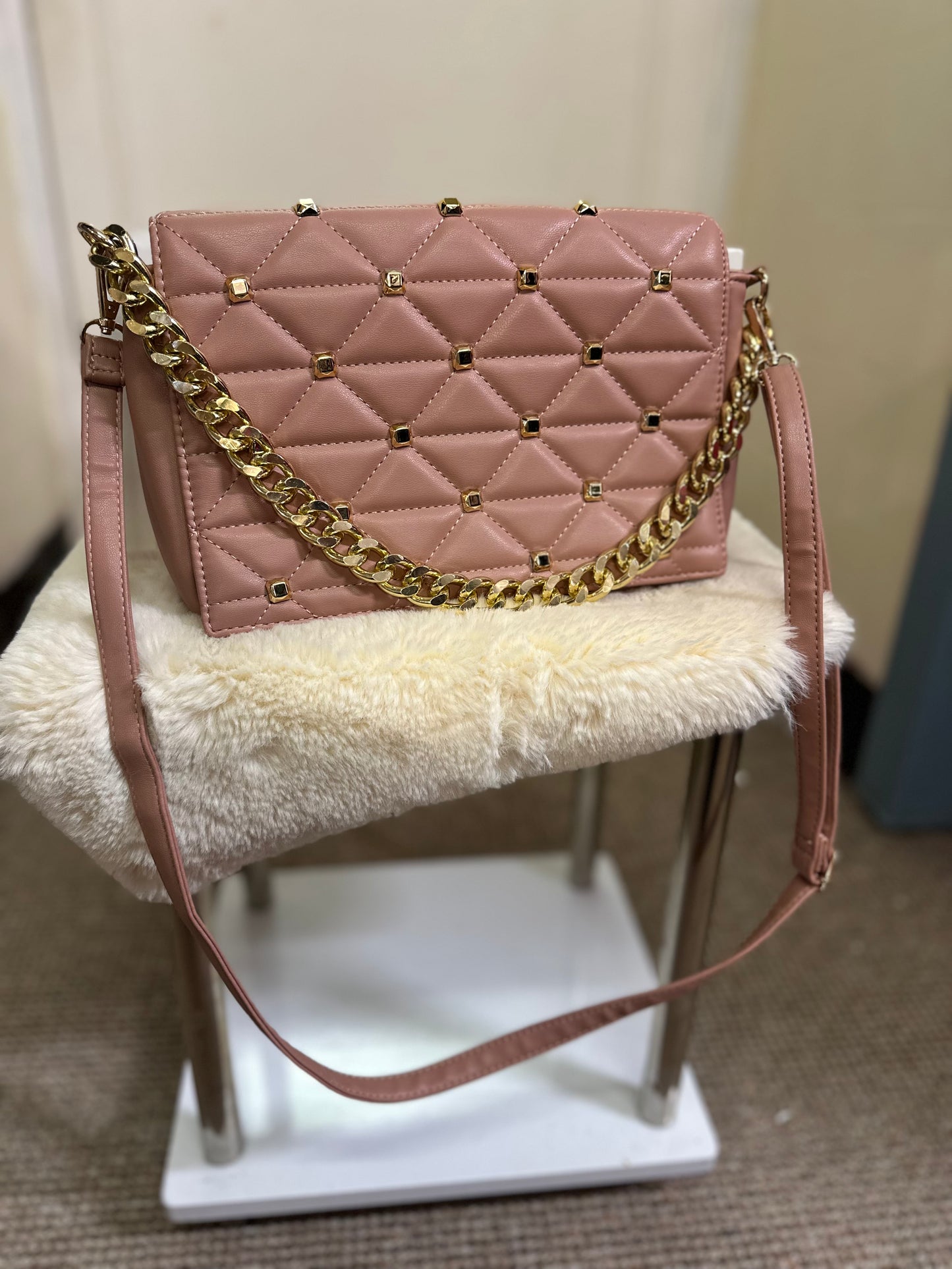 Primark Nude Studded Bag