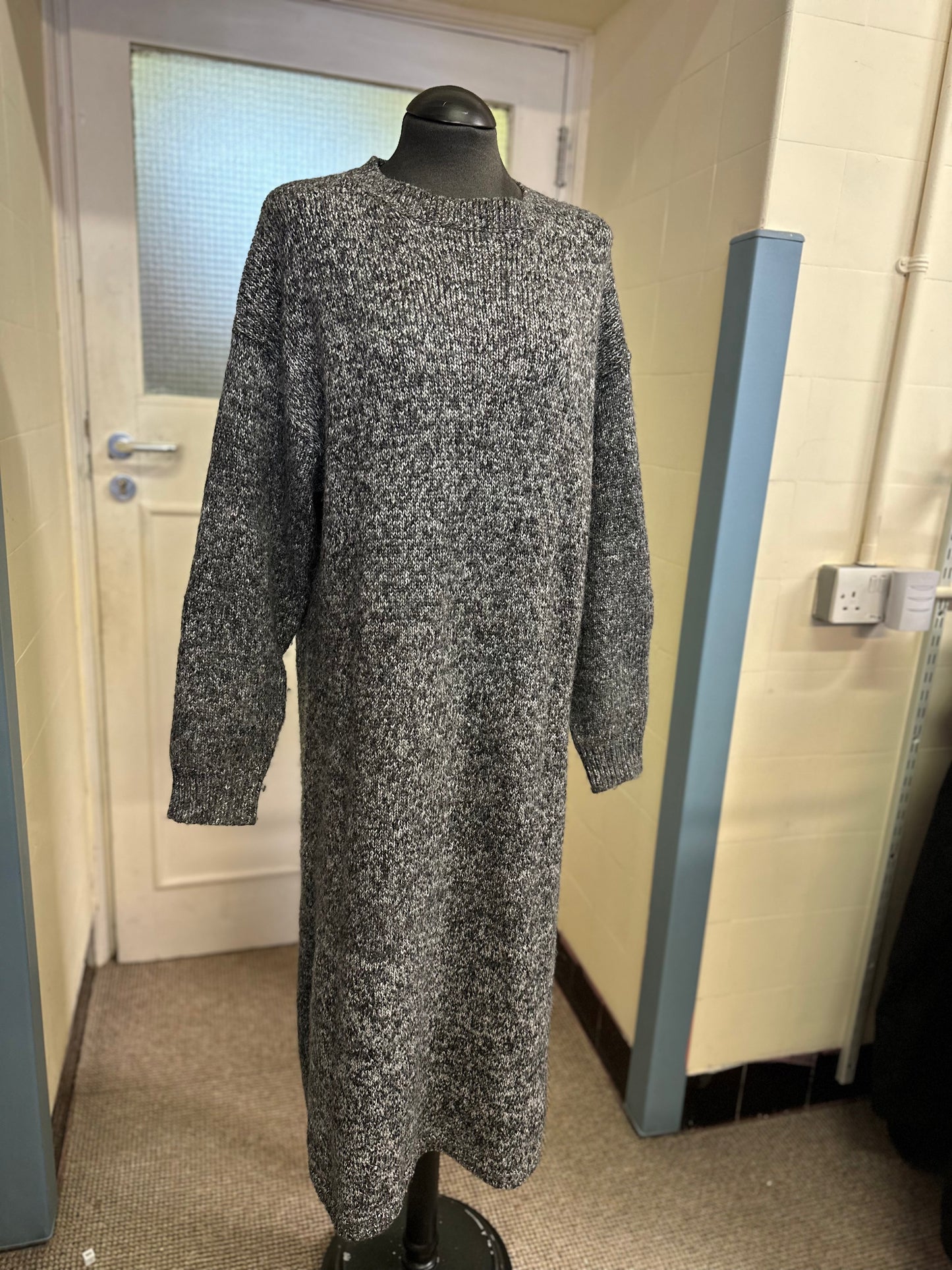 Pep & Co Grey Knitted Dress Size M