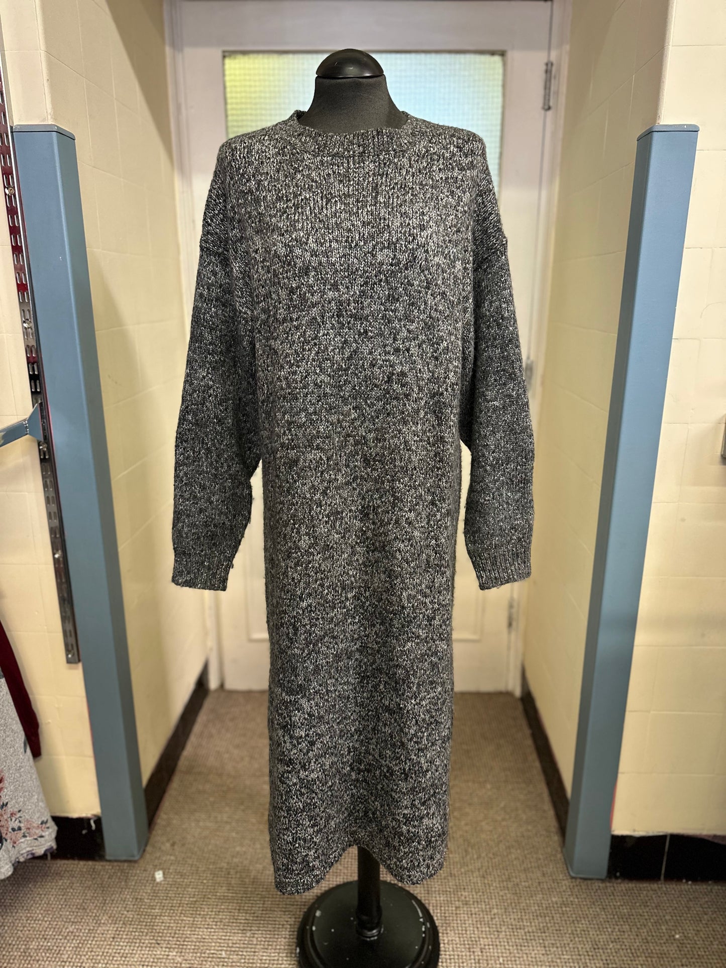 Pep & Co Grey Knitted Dress Size M