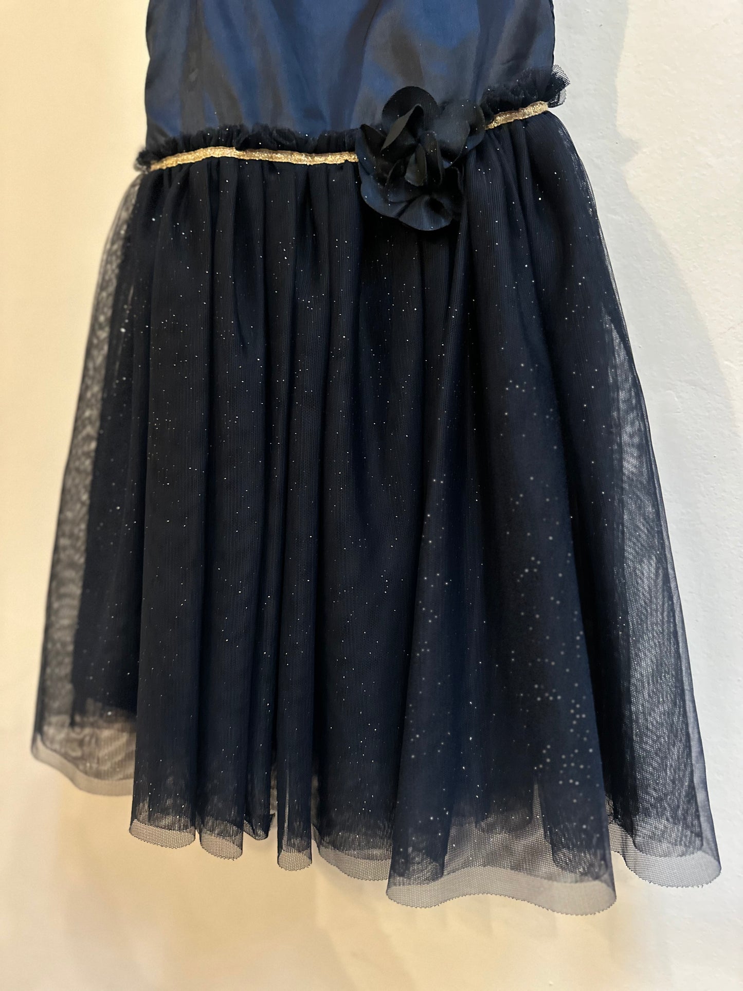 H&M Navy Sparkle Dress, Age 5-6