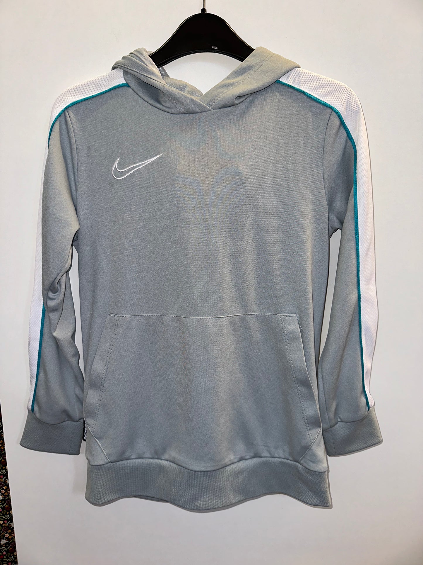 Nike Grey/Green Hoodie, Age7-8