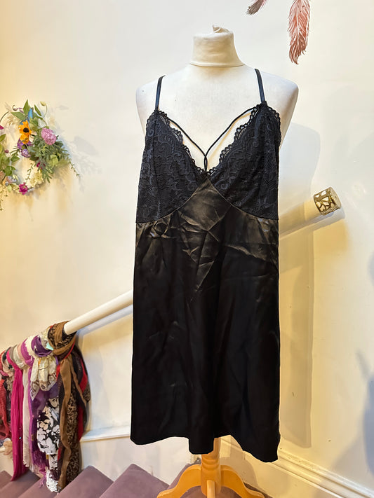 Black Lace Negligee Best Fit Size XL