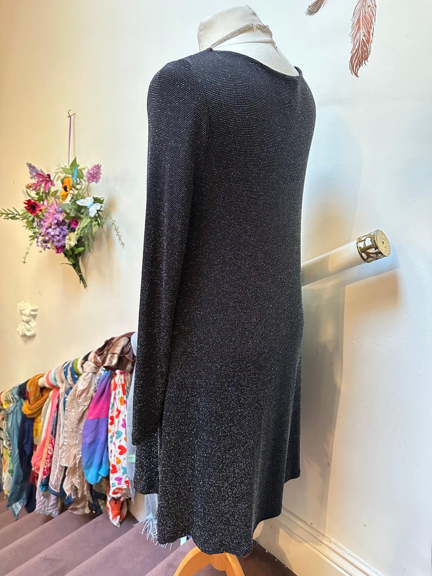 Vero Moda Sparkle Dress Loose Fit Size S