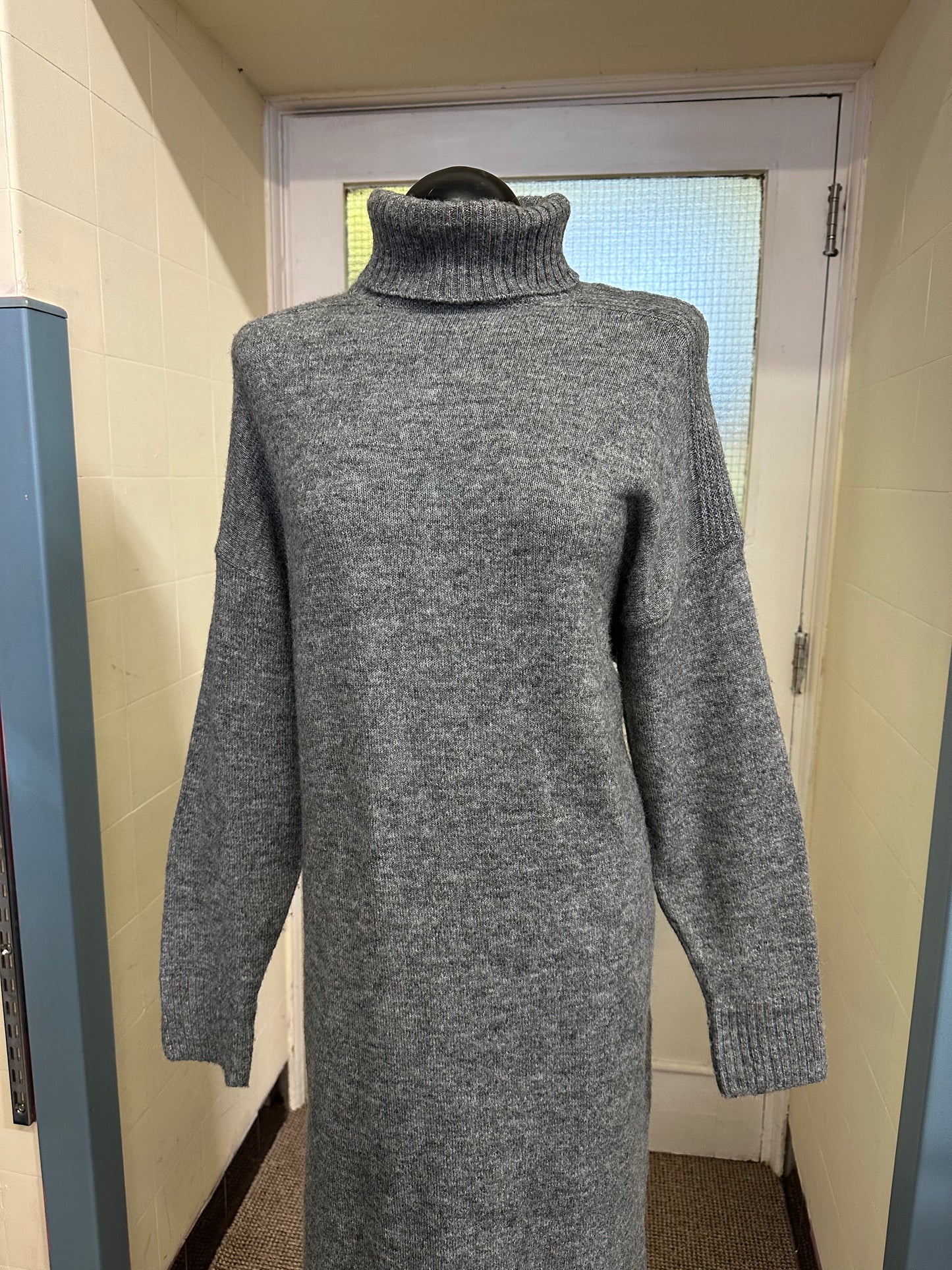 Primark Grey Knitted Dress Size L