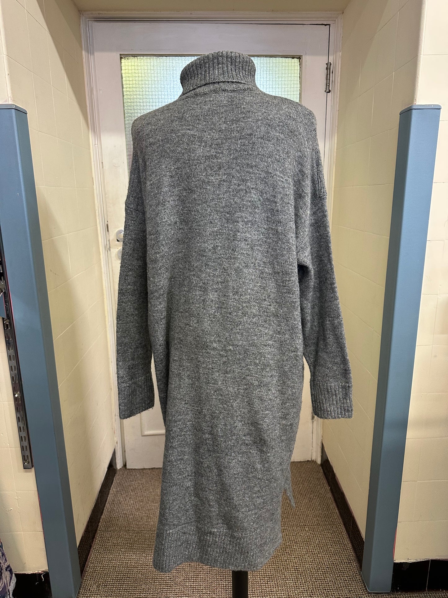 Primark Grey Knitted Dress Size L