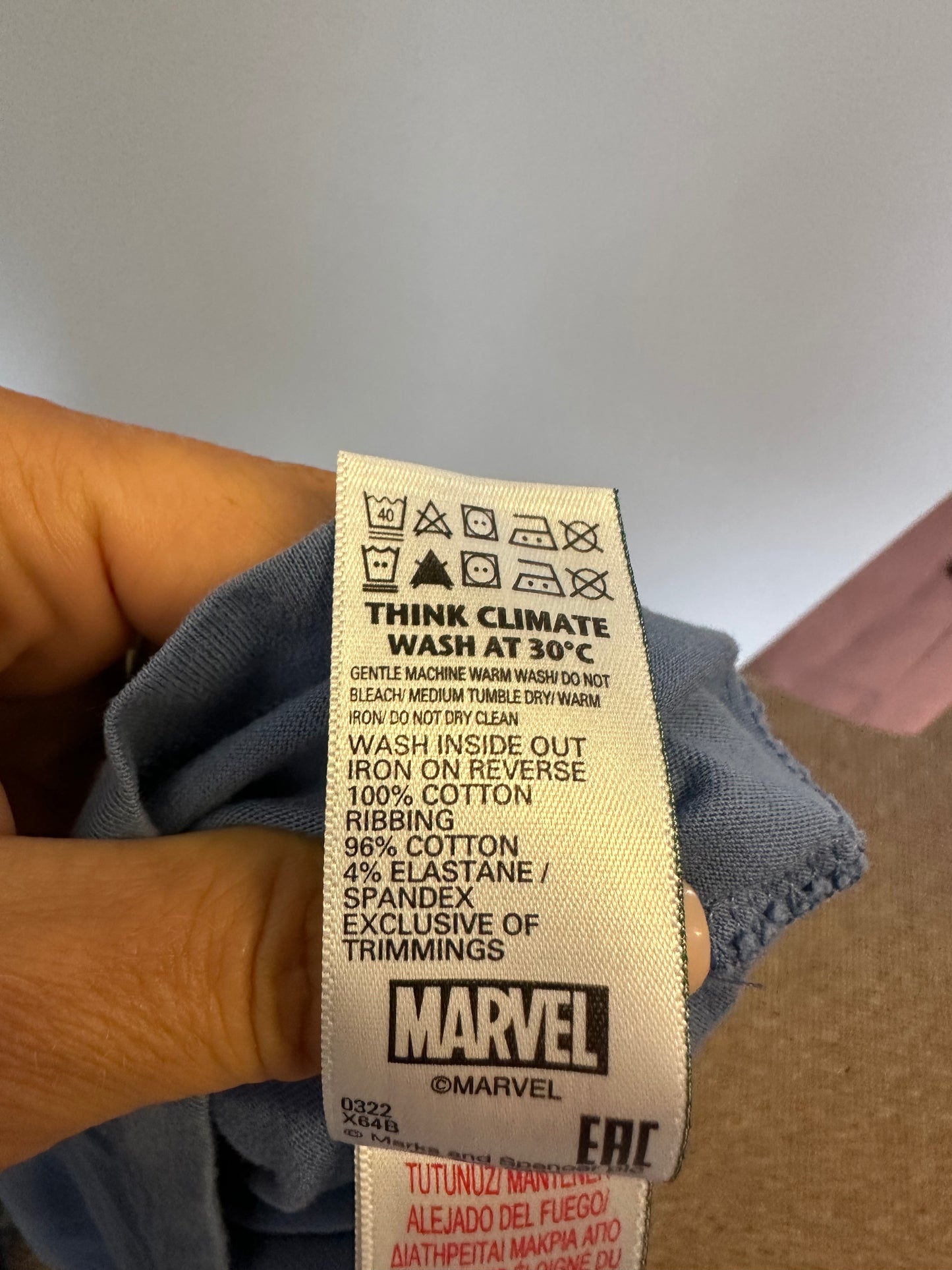 Marvel 100% Cotton Top Age 6-7