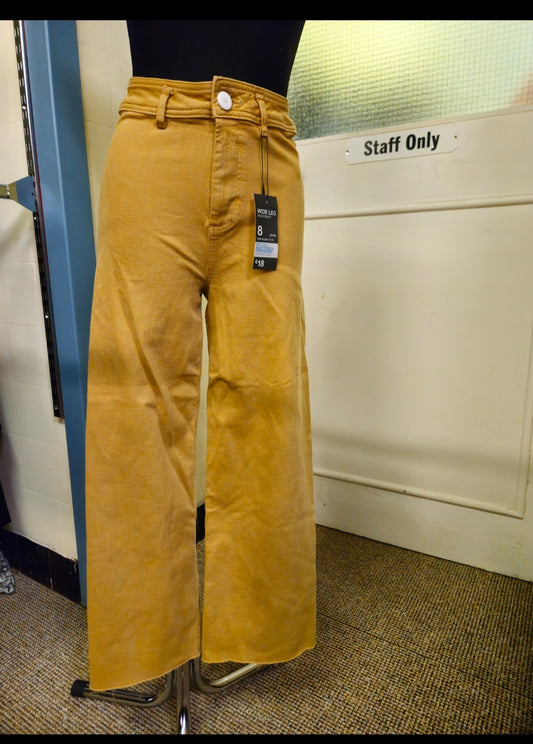 Primark, wide leg, high waist, new jeans, size 8