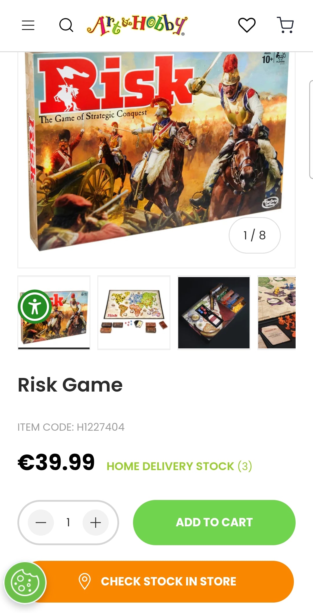 Risk Game, new in foil, RRP €39.99