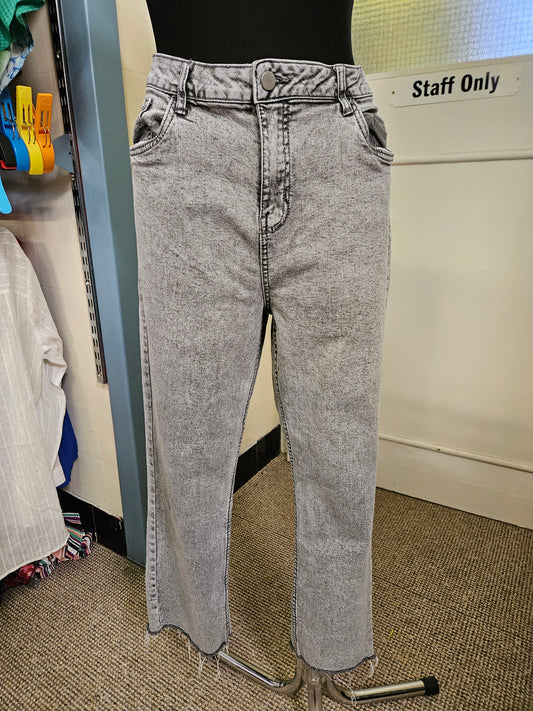 Dunnes, high rise slim grey jeans, size 16